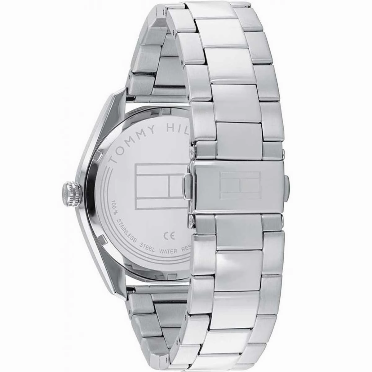 Tommy Hilfiger Men's Quartz Watch - Theo Black Dial Silver Steel Bracelet | 1710440