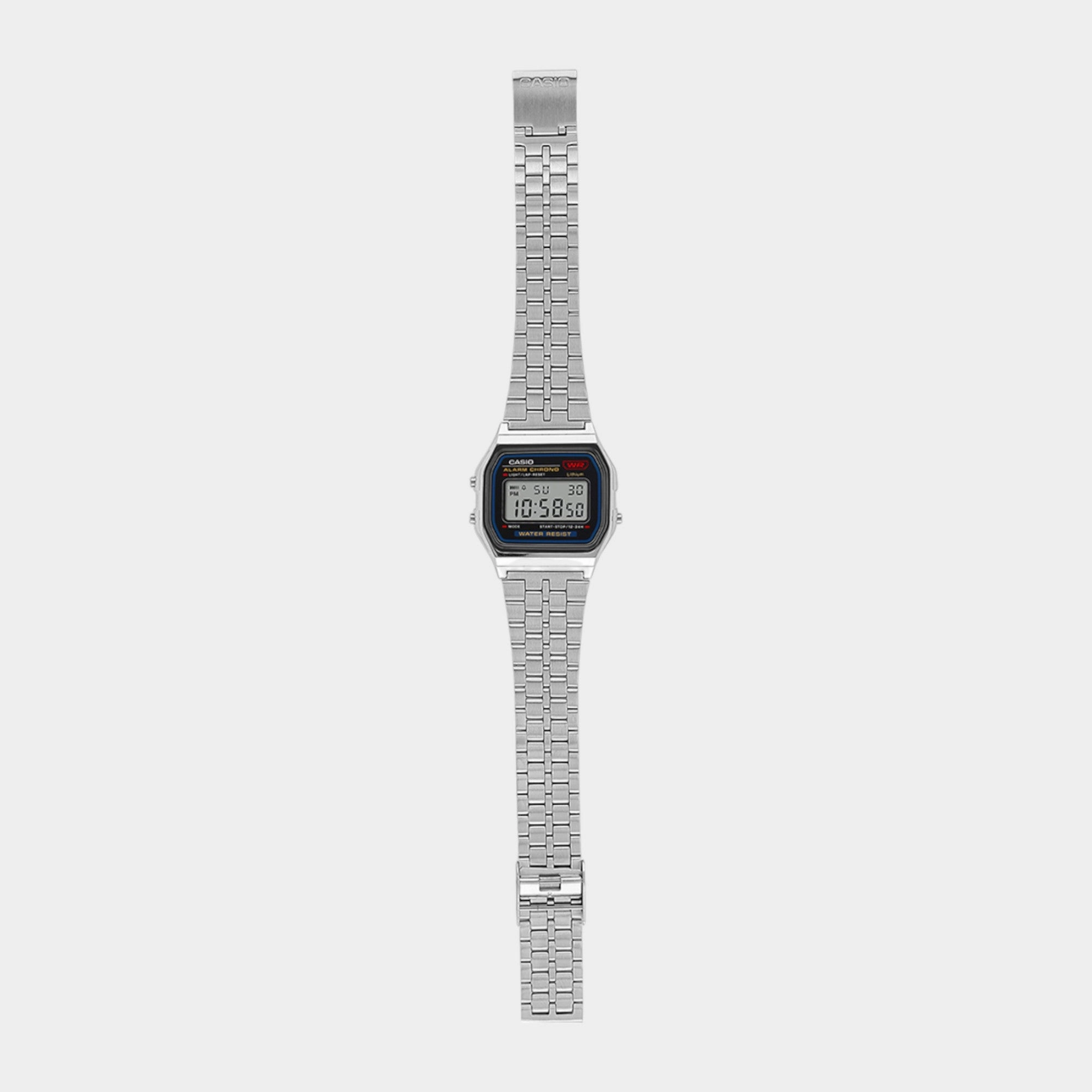 Unisex Vintage Black Dial Stainless Steel A159WA-N1DF - D338