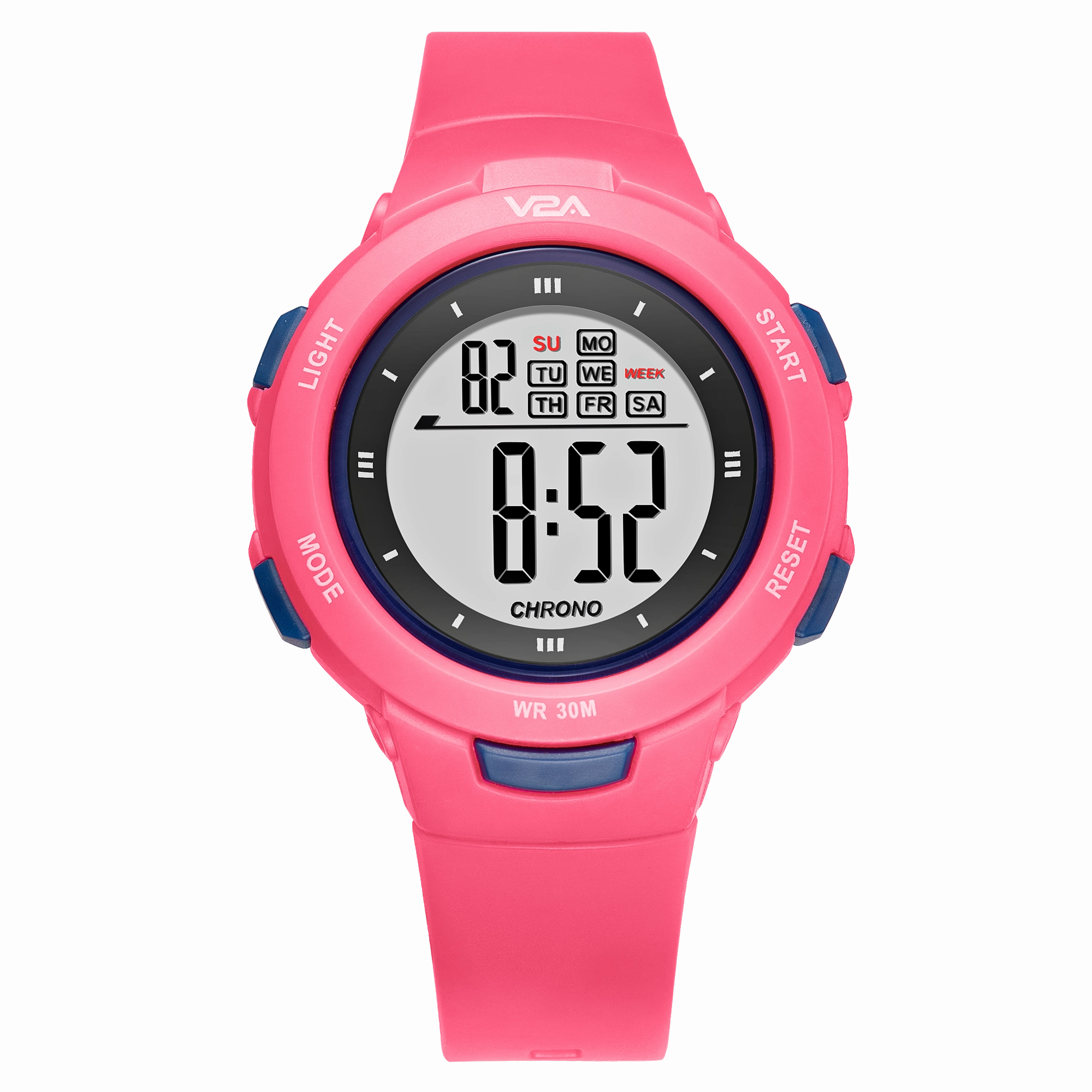 V2A Digital Water Resistant Pink Color Sports Watch for Women and Girls