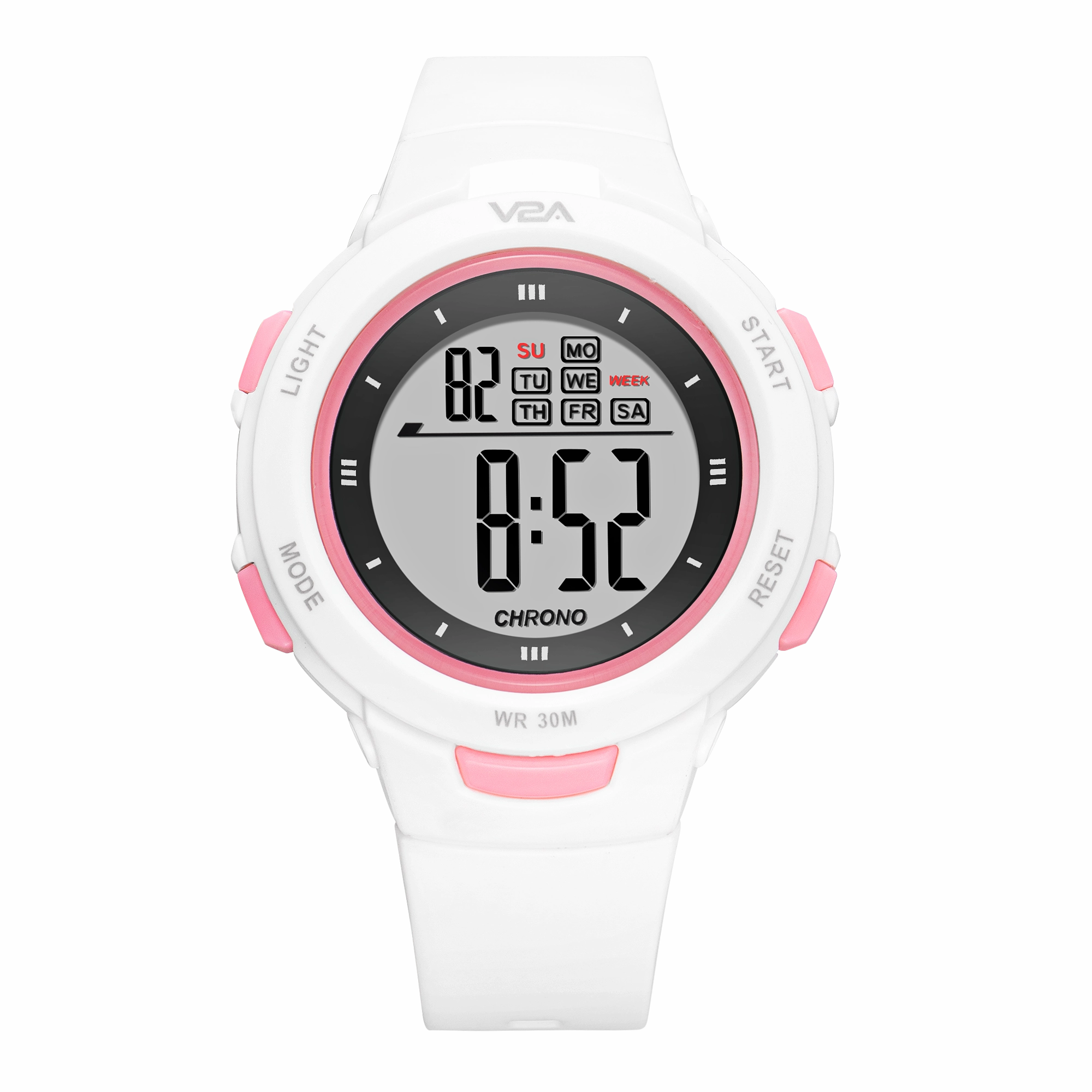 V2A Digital Water Resistant Pink Color Sports Watch for Women and Girls