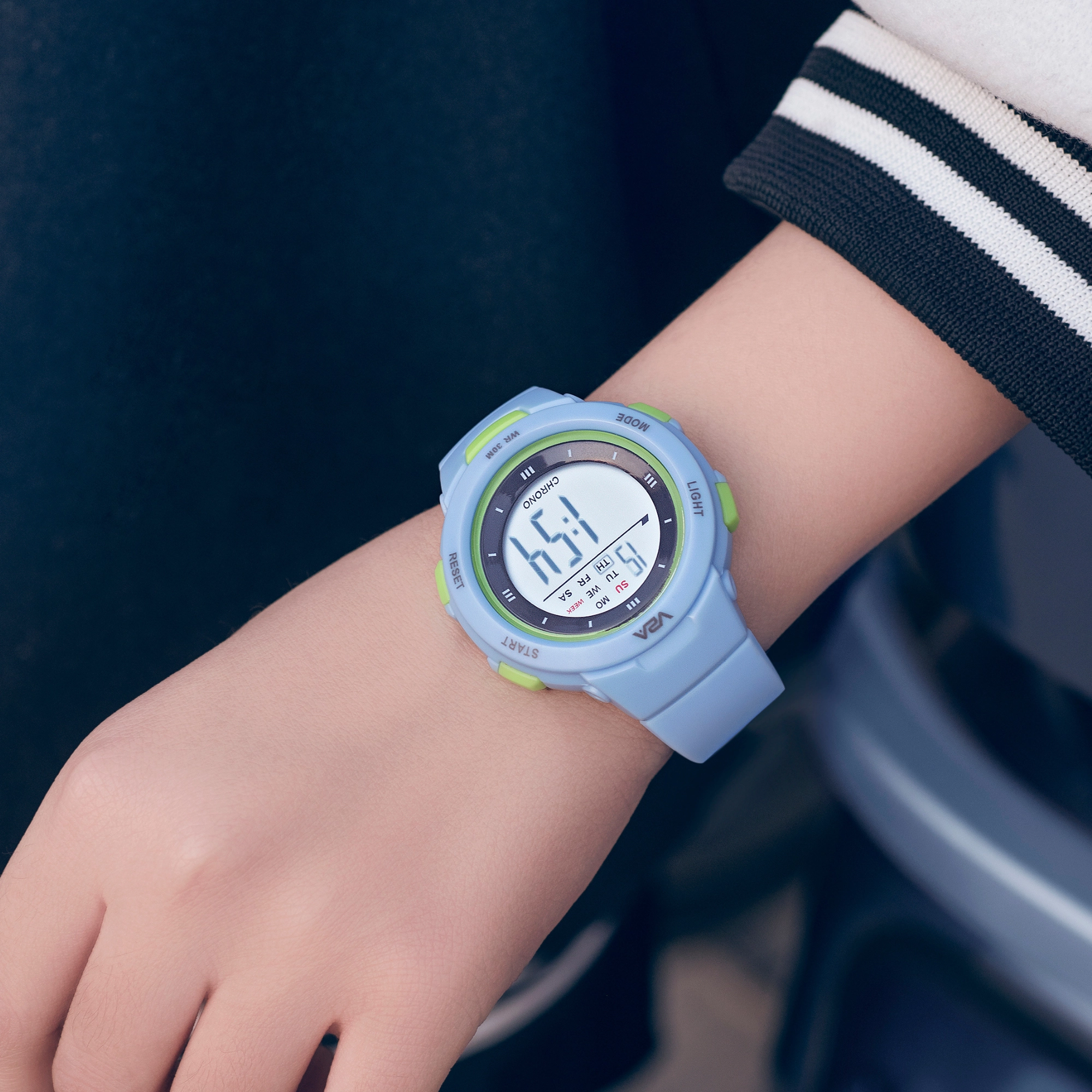 V2A Digital Water Resistant Pink Color Sports Watch for Women and Girls