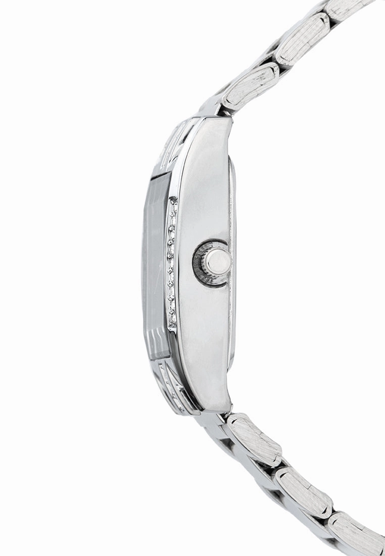 Valentino 20122384-BLACK DIAL Stainless Steel Strap Analog Watch for Women