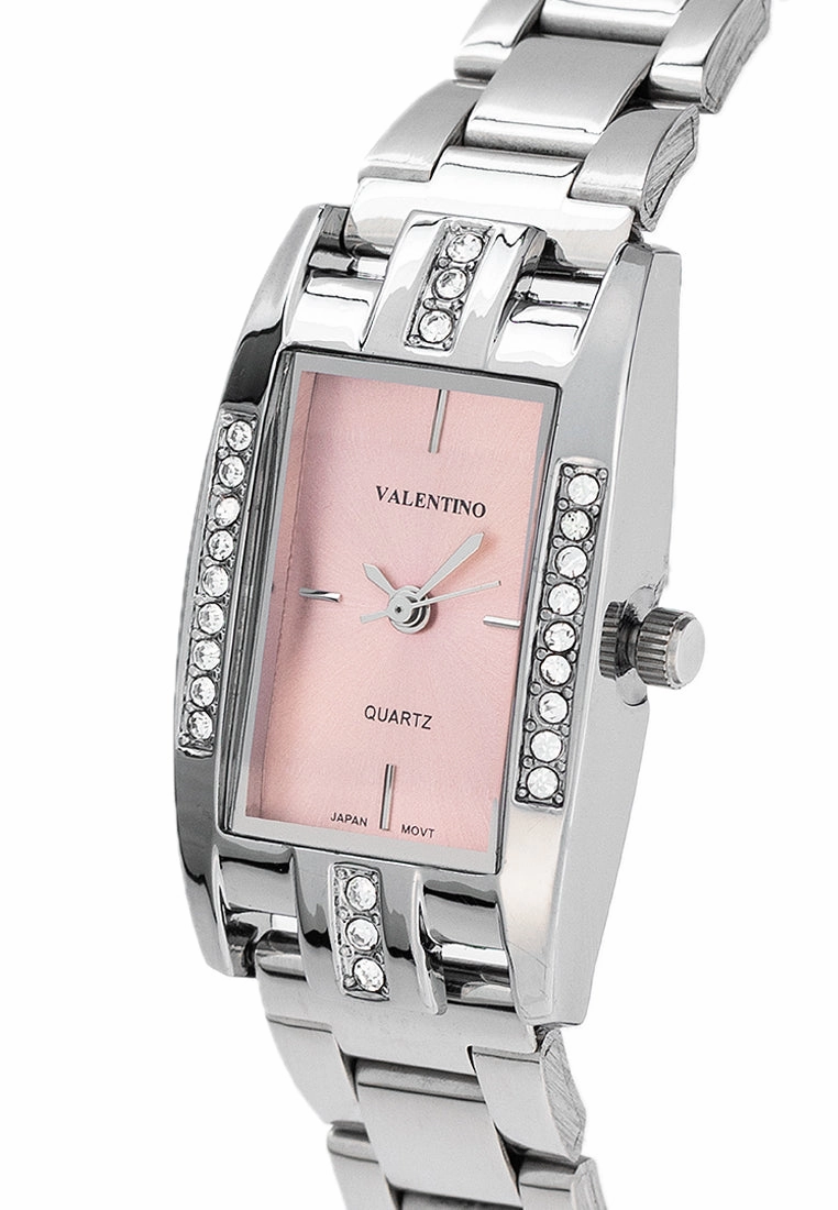 Valentino 20122384-PINK DIAL Stainless Steel Strap Analog Watch for Women