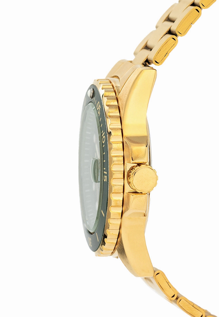 Valentino 20122409-GOLD - GREEN DIAL Stainless Steel Strap Analog Watch for Men