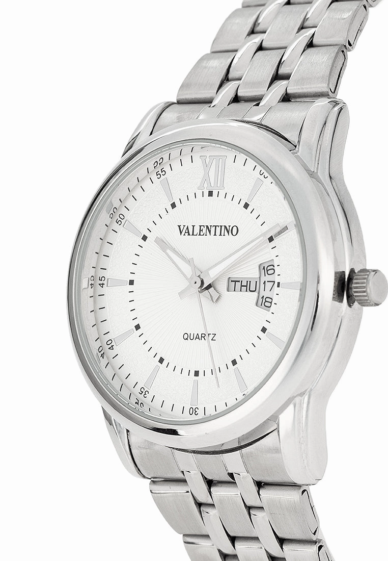 Valentino 20122438-WHITE DIAL Stainless Steel Strap Analog Watch for Men