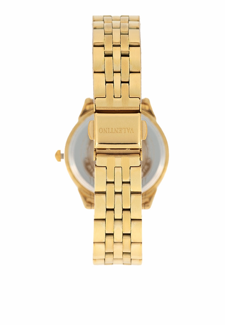 Valentino 20122440-BLACK DIAL Stainless Steel Strap Analog Watch for Women