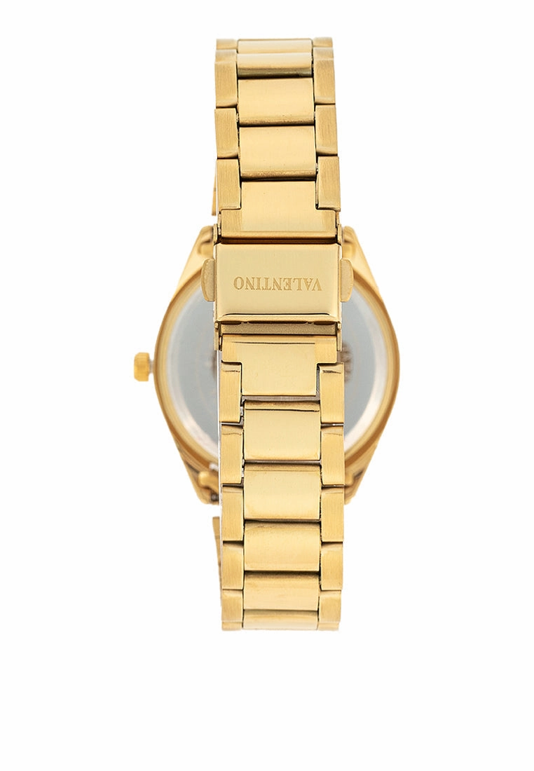 Valentino 20122455-BLACK DIAL Stainless Steel Strap Analog Watch for Women