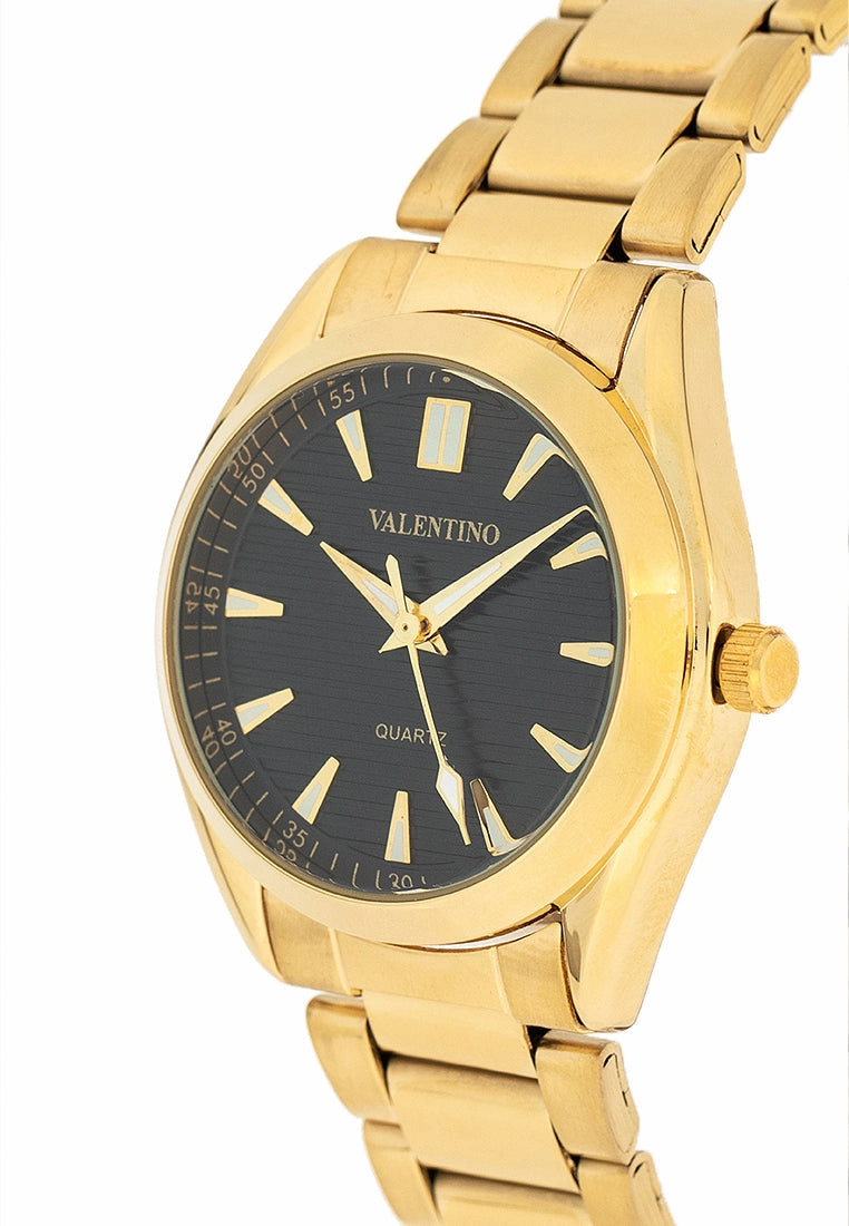 Valentino 20122455-BLACK DIAL Stainless Steel Strap Analog Watch for Women