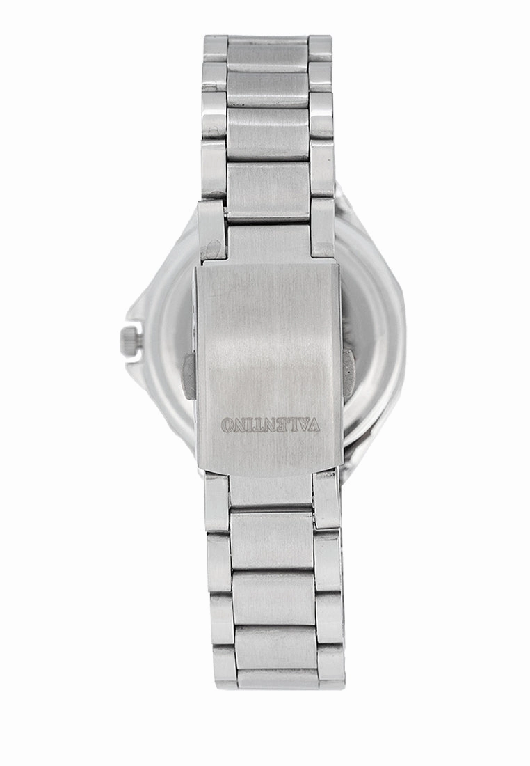 Valentino 20122472-BLACK DIAL Stainless Steel Strap Analog Watch for Women