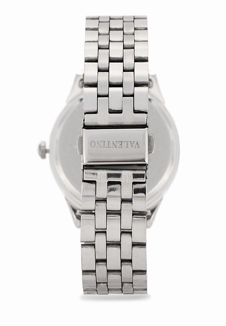 Valentino Stainless Steel Strap Analog Watch for Men 20122480-BLACK DIAL