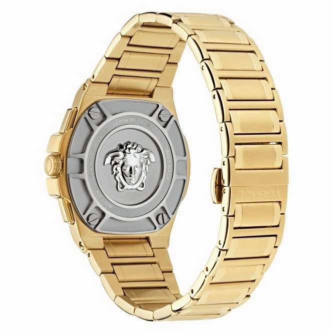 Versace Gents Greca Black Aluminous Watch VE7H00623