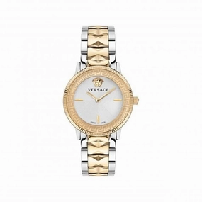 Versace Ladies V-Tribute Stainless Steel White-Silver Watch VE2P00422