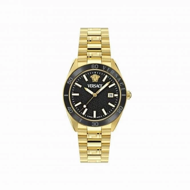 Versace Timeless V Dome Black Sapphire Watch VE8E00624