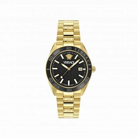 Versace Timeless V Dome Black Sapphire Watch VE8E00624