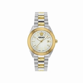Versace Timeless V Dome White-Silver Sapphire Watch VE8E00424