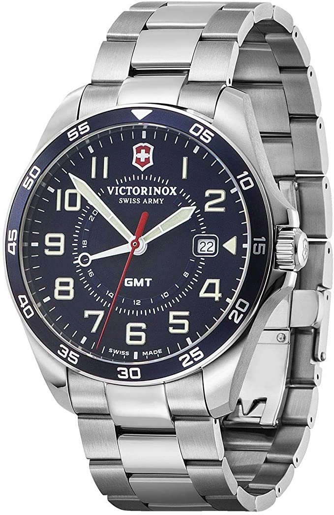 Victorinox FieldForce GMT Blue dial, Silver SST Bracelet