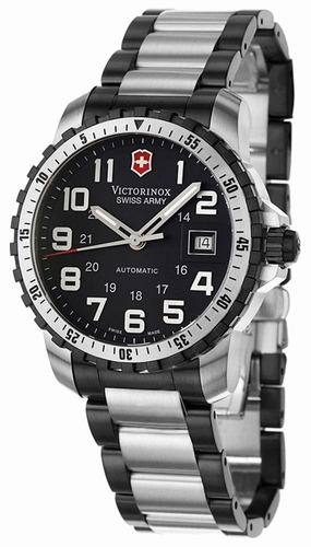 Victorinox Swiss Army Alpnach Automatic Black PVD & Stainless Steel Mens Watch Date 241197