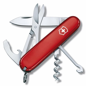 Victorinox Swiss Army Compact Red Medium Pocket Knife with 15 Functions 1.3405