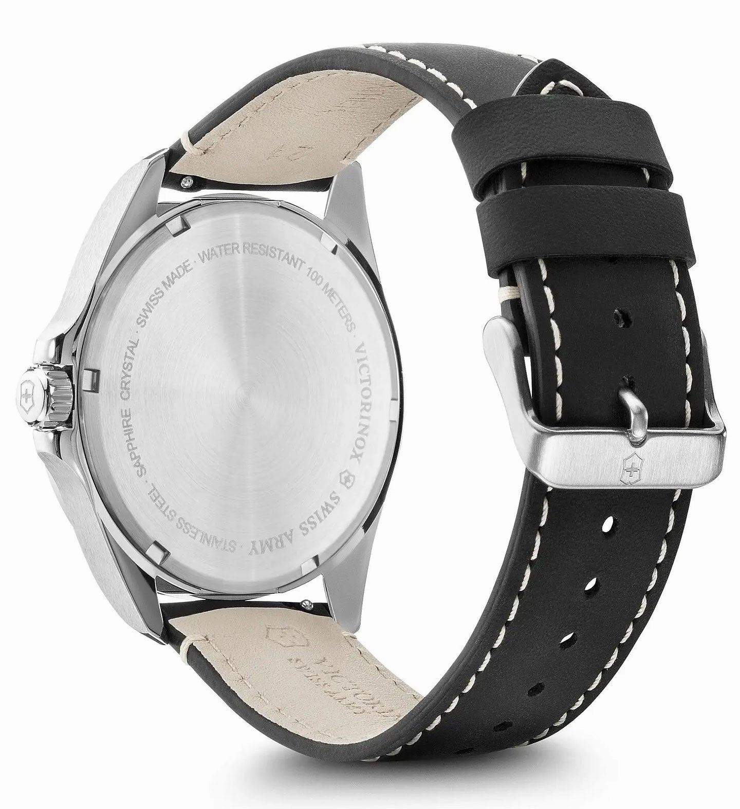 Victorinox Swiss Army FieldForce GMT Dual Time Zone Stainless Steel Mens Strap Watch Calendar 241895