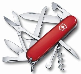 Victorinox Swiss Army Huntsman Red Medium Pocket Knife with 15 Functions 1.3713