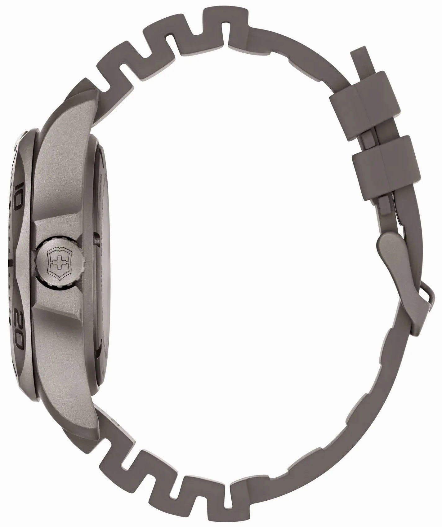 Victorinox Swiss Army I.N.O.X. Professional Diver Grey Titanium Rubber Strap Date Mens Watch 241810