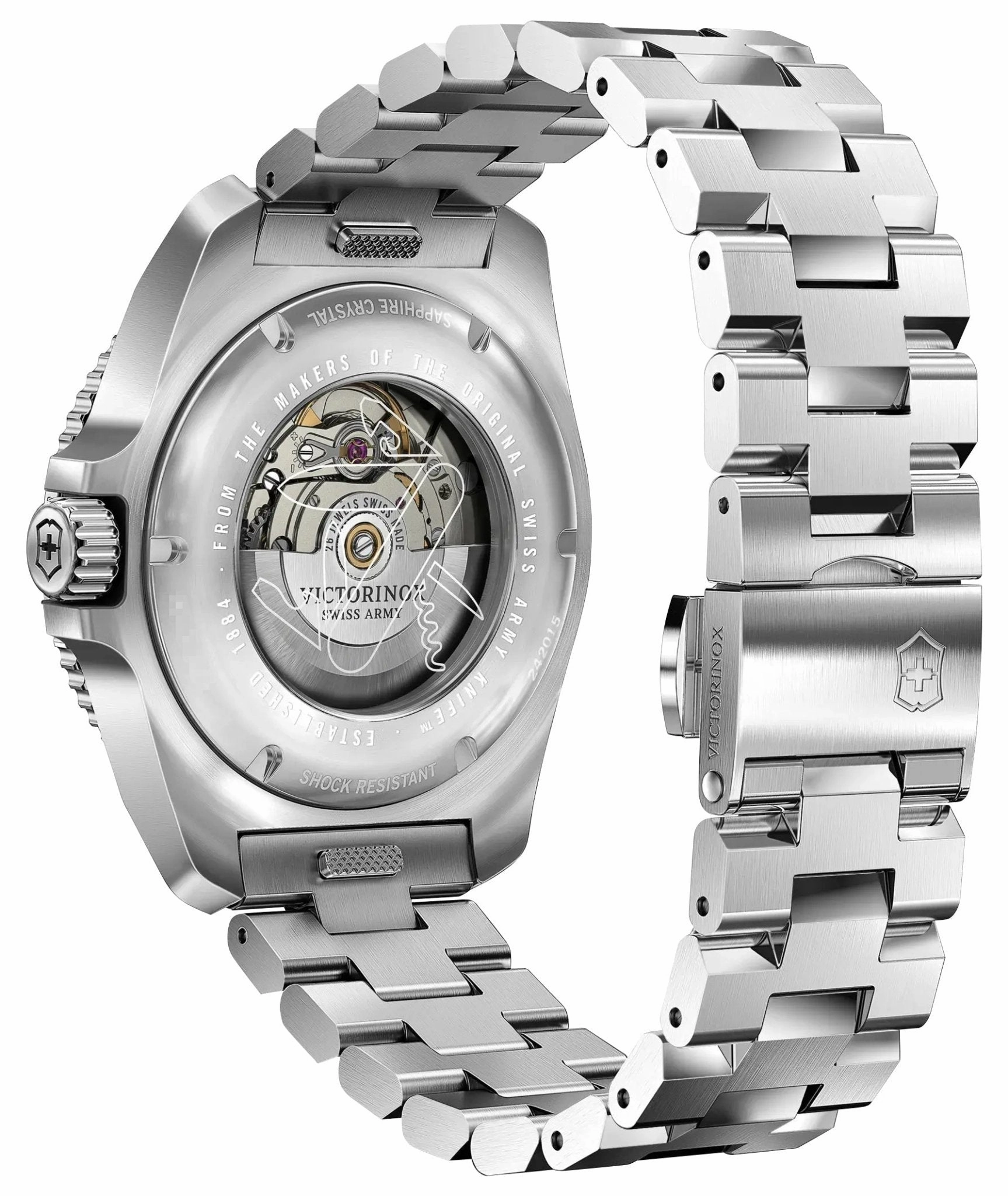 Victorinox Swiss Army Journey 1884 Automatic Stainless Steel Green Dial Date Divers Mens Watch 242015