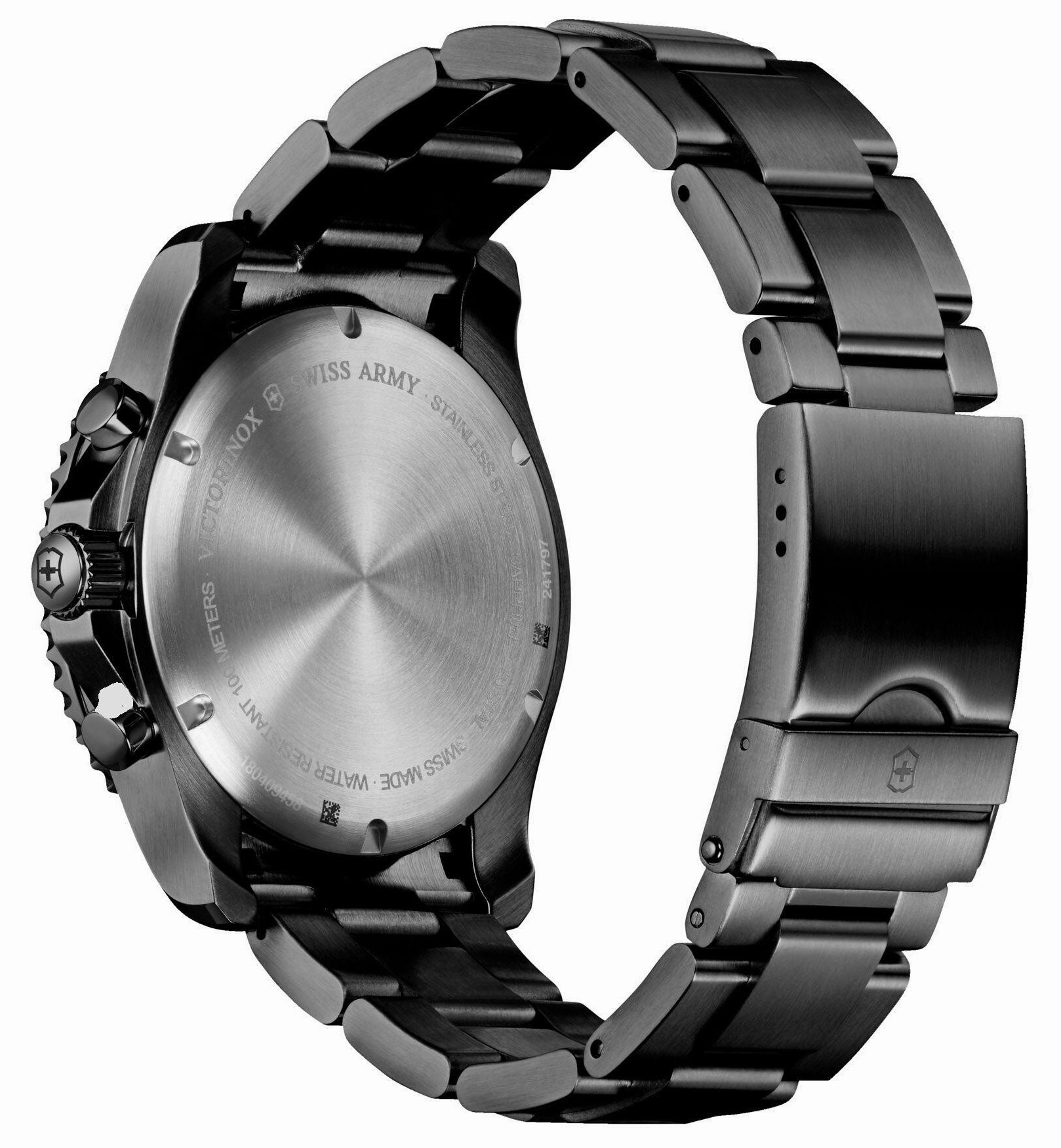 Victorinox Swiss Army Maverick Chronograph Black Stainless Steel Black Dial Date Mens Watch 241797