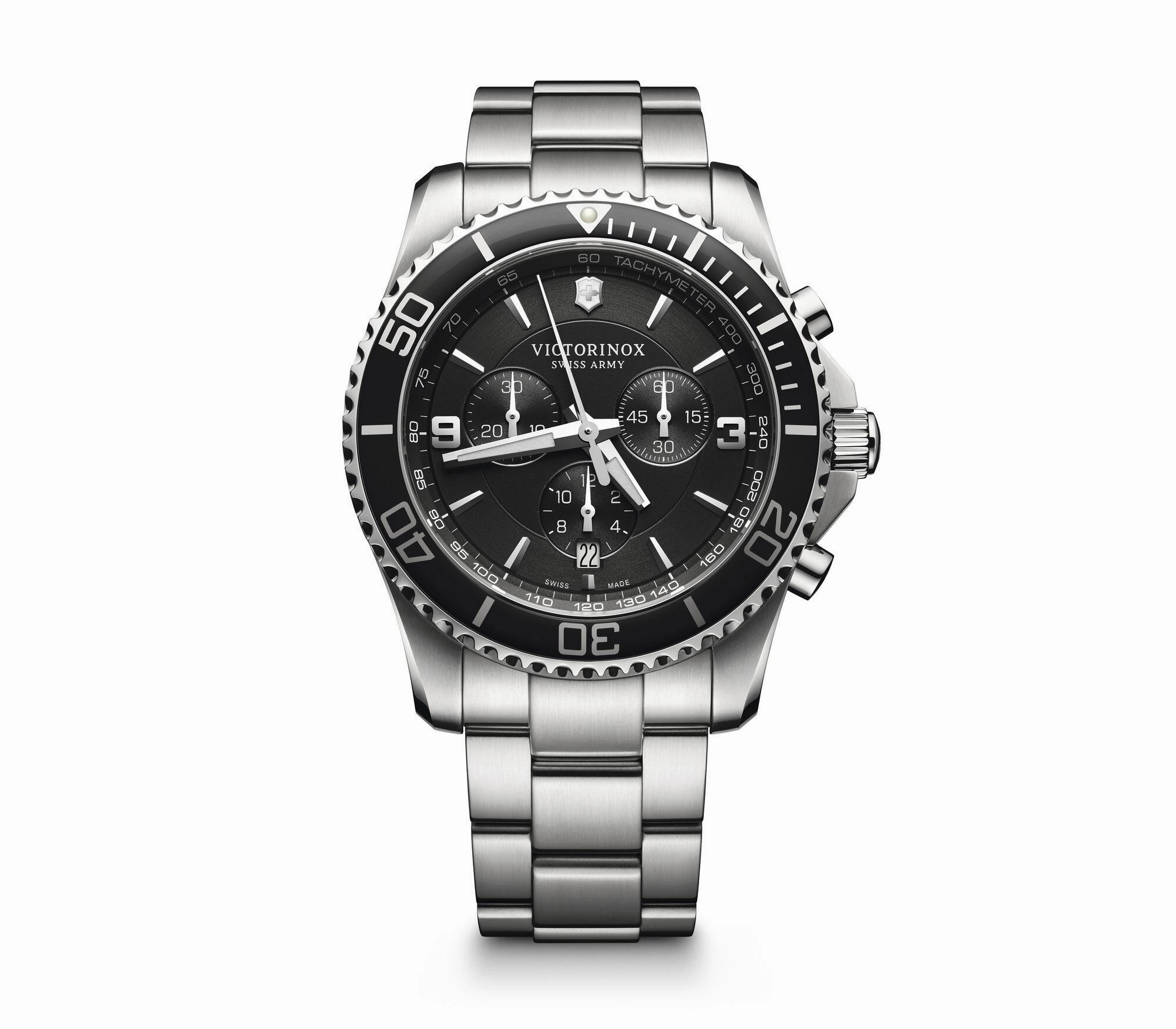 Victorinox Swiss Army Maverick Stainless Steel Watch, 43mm, Black