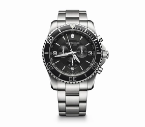 Victorinox Swiss Army Maverick Stainless Steel Watch, 43mm, Black