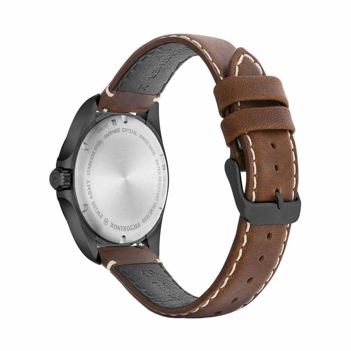 Victorinox Swiss Army Men's Quartz Watch - Heritage White Dial Brown Strap | 241969
