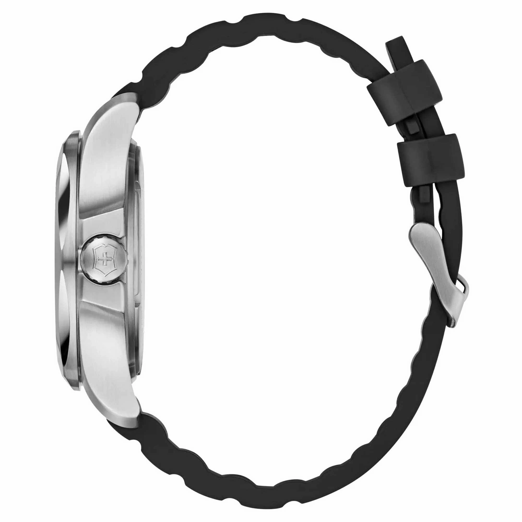 Victorinox Swiss Army Men's Quartz Watch - I.N.O.X. Black Dial Rubber Strap | 241682.1