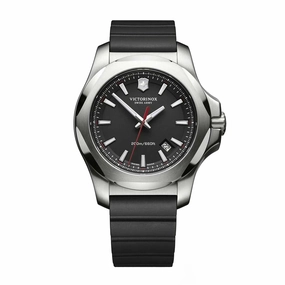 Victorinox Swiss Army Men's Quartz Watch - I.N.O.X. Black Dial Rubber Strap | 241682.1