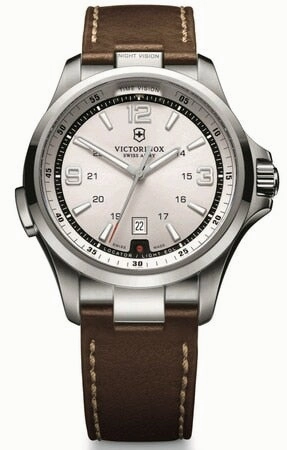 Victorinox Swiss Army Night Vision Silver Dial Mens Watch