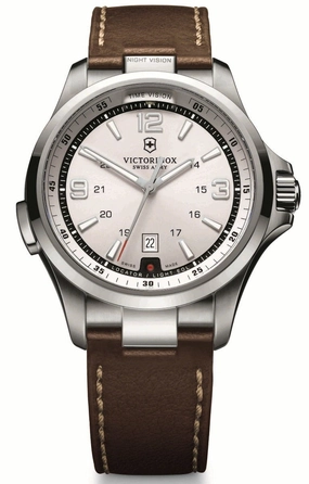 Victorinox Swiss Army Night Vision Silver Dial Mens Watch