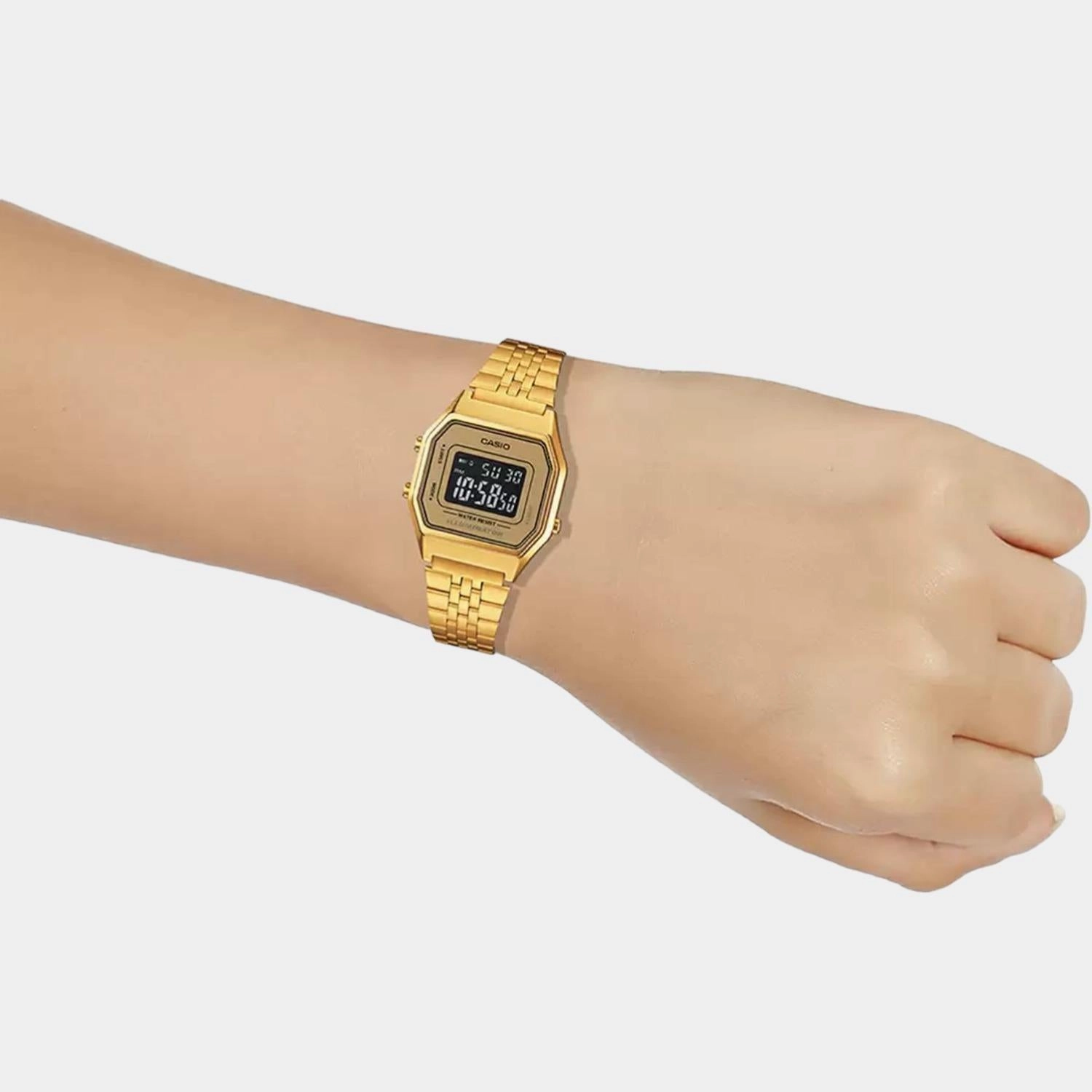 Vintage Unisex Digital Stainless Steel Watch D127 - LA680WGA-9BDF
