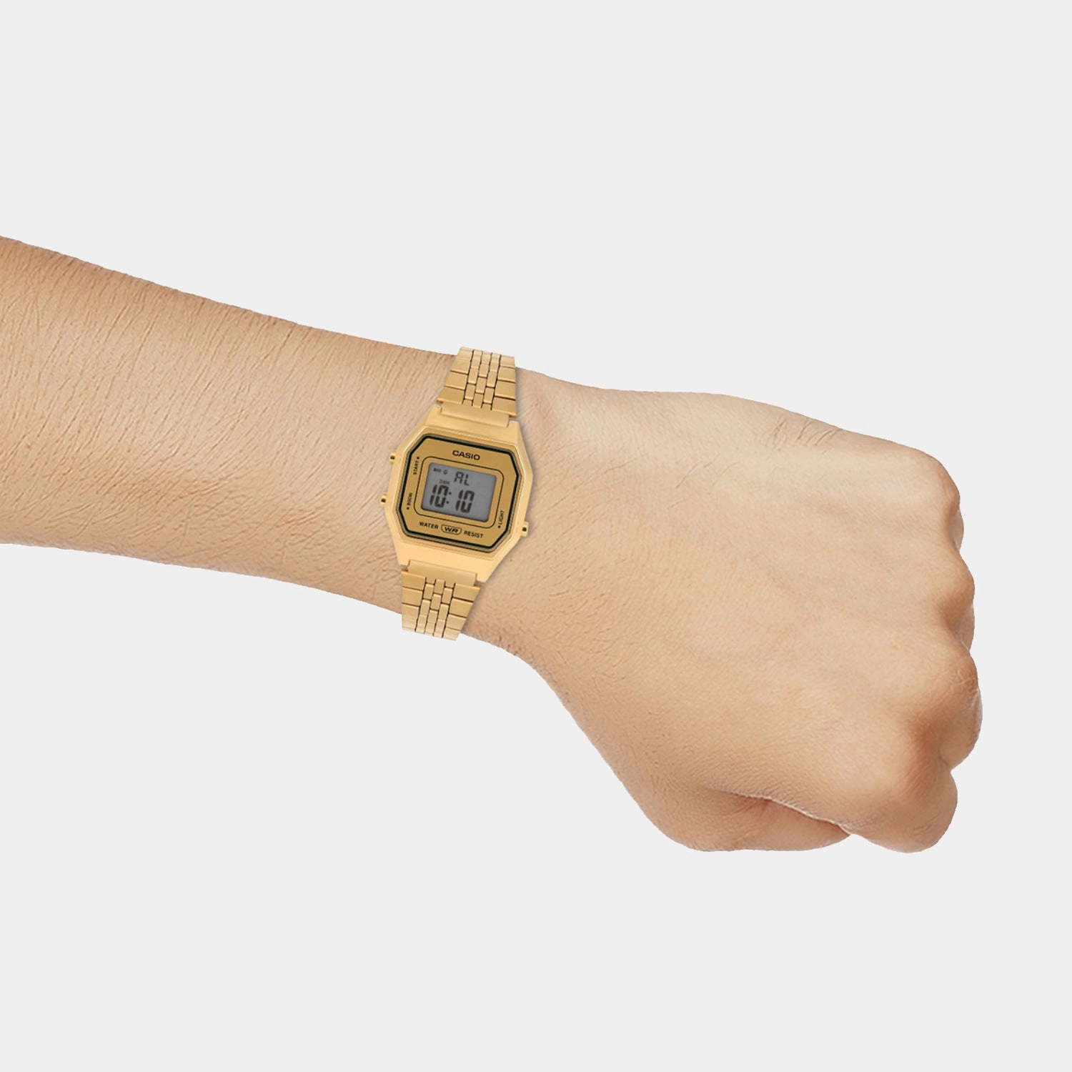 Vintage Women Quartz Gold Dial Digital Stainless Steel Watch LA680WEGV-9ADF D382