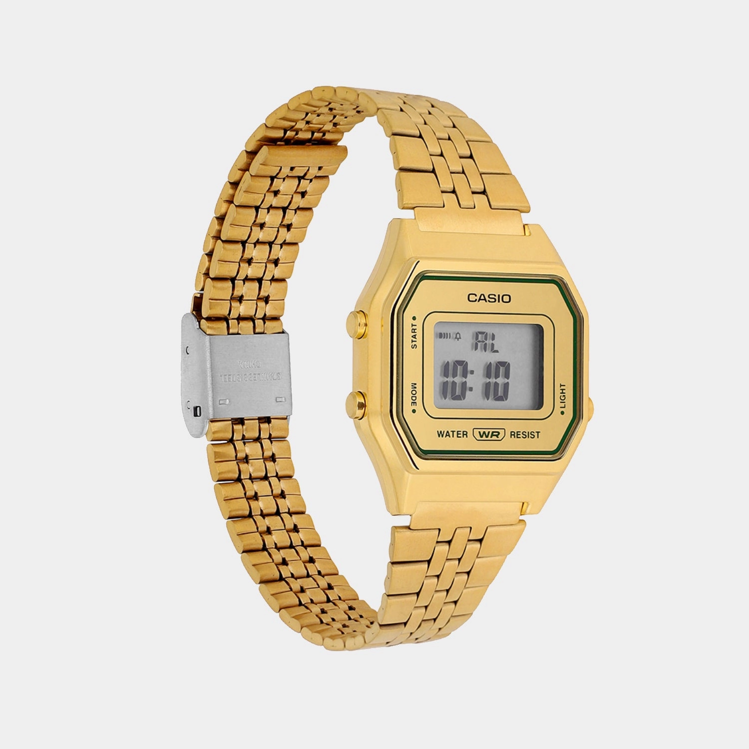 Vintage Women Quartz Gold Dial Digital Stainless Steel Watch LA680WEGV-9ADF D382