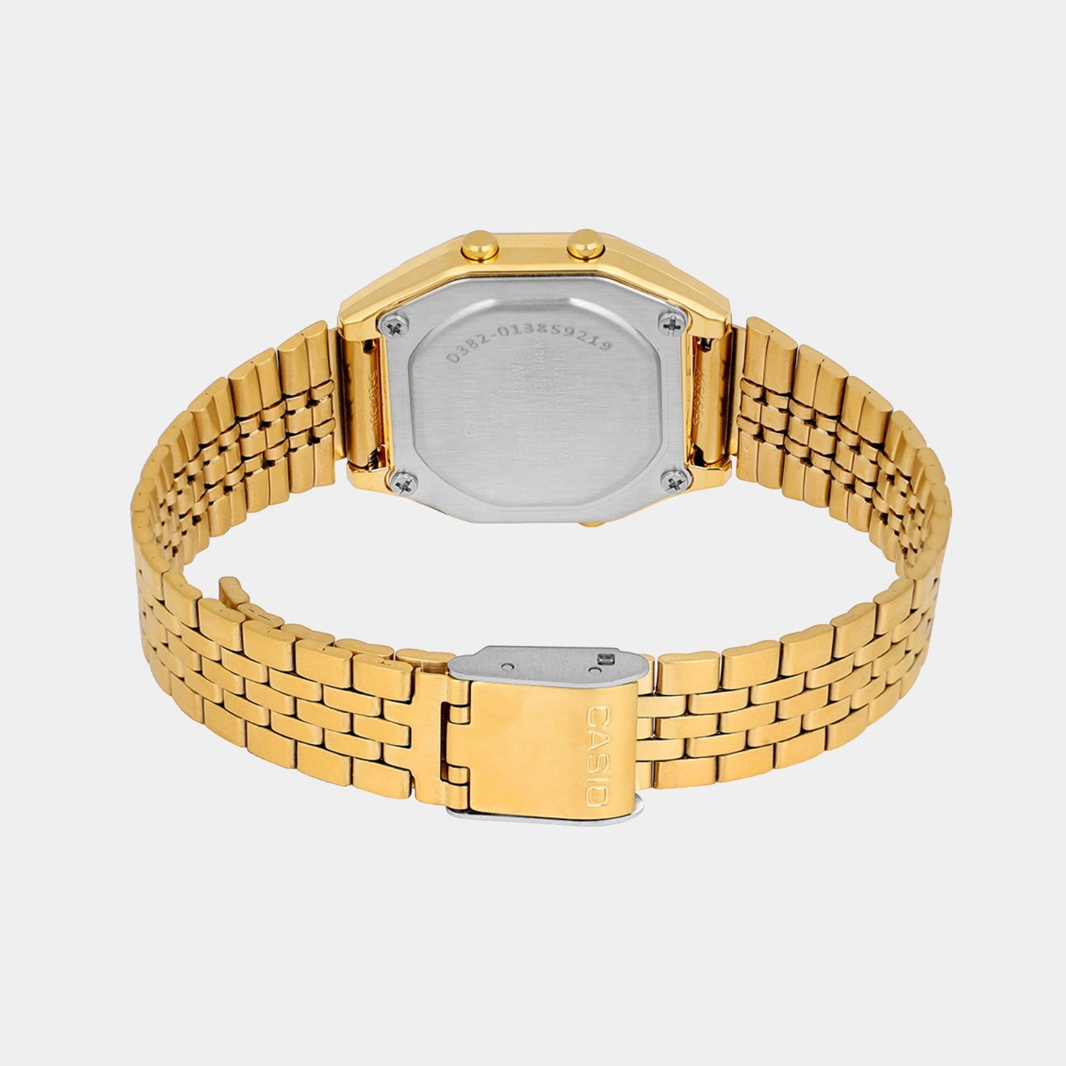 Vintage Women Quartz Gold Dial Digital Stainless Steel Watch LA680WEGV-9ADF D382