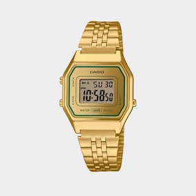 Vintage Women Quartz Gold Dial Digital Stainless Steel Watch LA680WEGV-9ADF D382