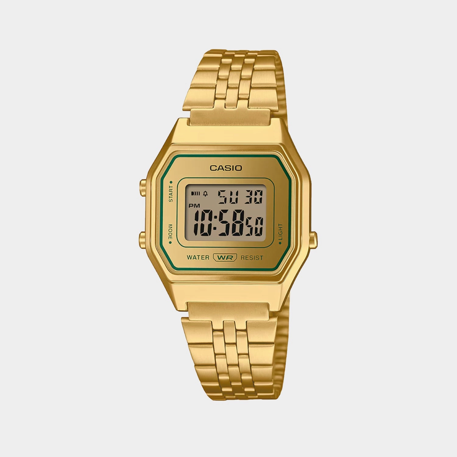 Vintage Women Quartz Gold Dial Digital Stainless Steel Watch LA680WEGV-9ADF D382