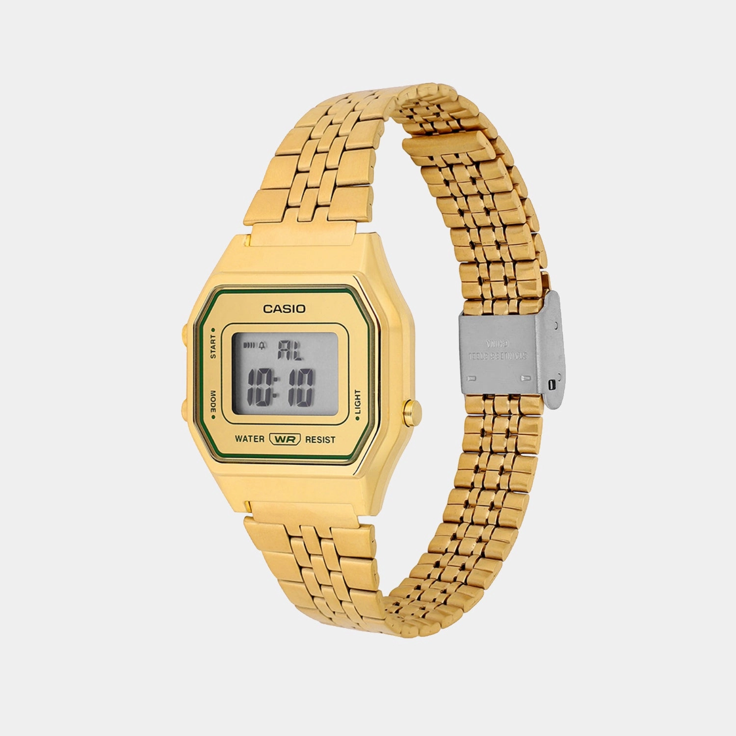Vintage Women Quartz Gold Dial Digital Stainless Steel Watch LA680WEGV-9ADF D382