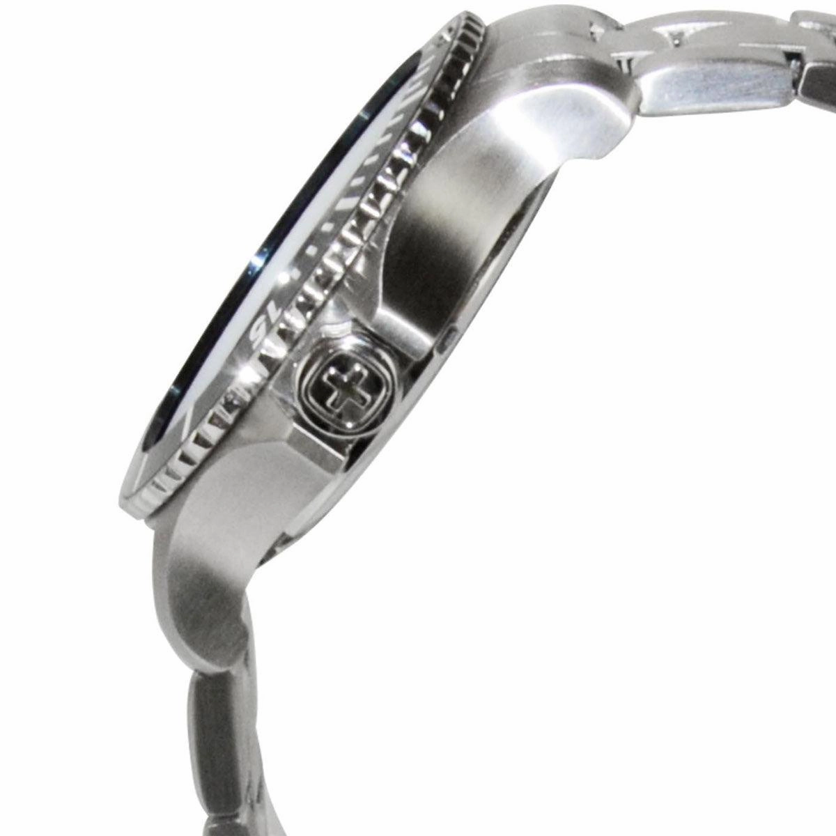 Wenger Men's Swiss Quartz Watch - Seaforce Blue Dial Silver Bracelet | 01.0641.222S