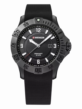 Wenger Swiss Army Men's 01.0641.134 Seaforce Black Dial Watch 43 mm
