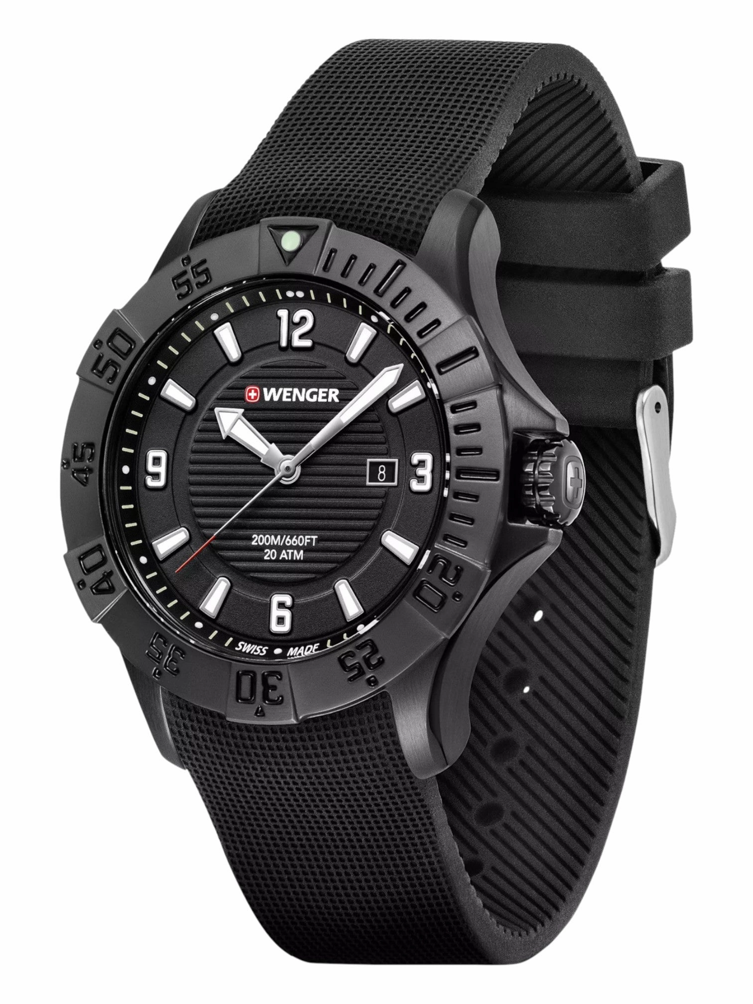 Wenger Swiss Army Men's 01.0641.134 Seaforce Black Dial Watch 43 mm