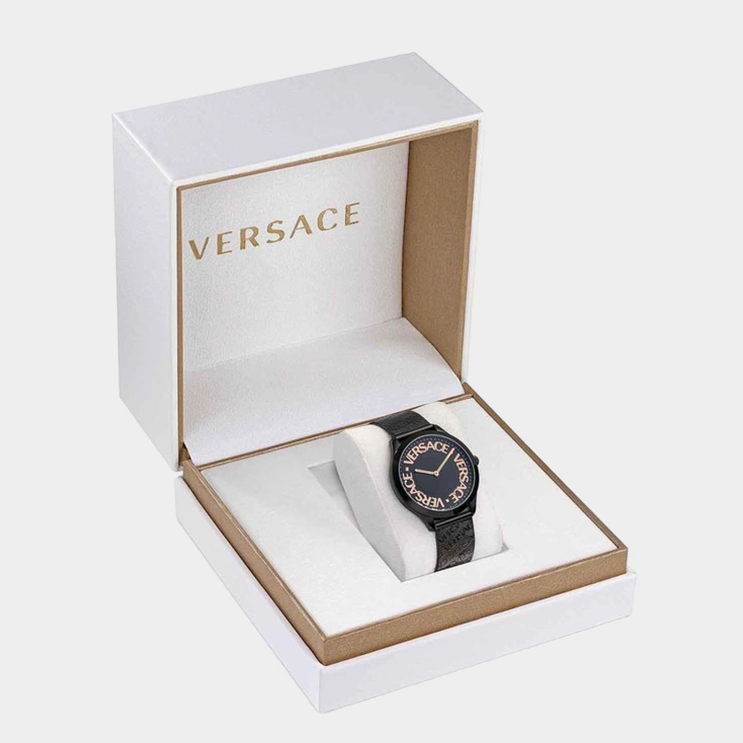 Women Black Analog Stainless Steel Watch VE2O00622