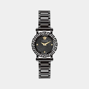 Women Black Analog Stainless Steel Watch VE2Q00522