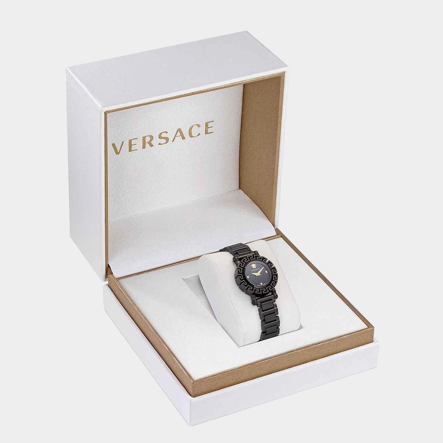 Women Black Analog Stainless Steel Watch VE2Q00522