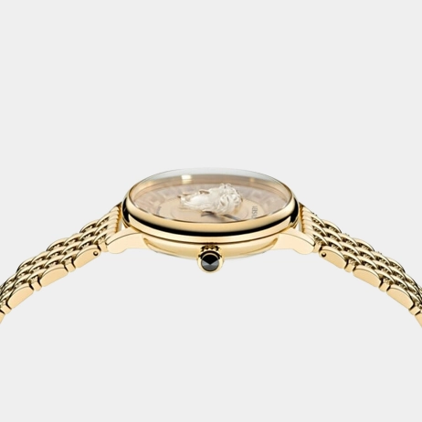 Women Gold Analog Stainless Steel Watch VE6F00623