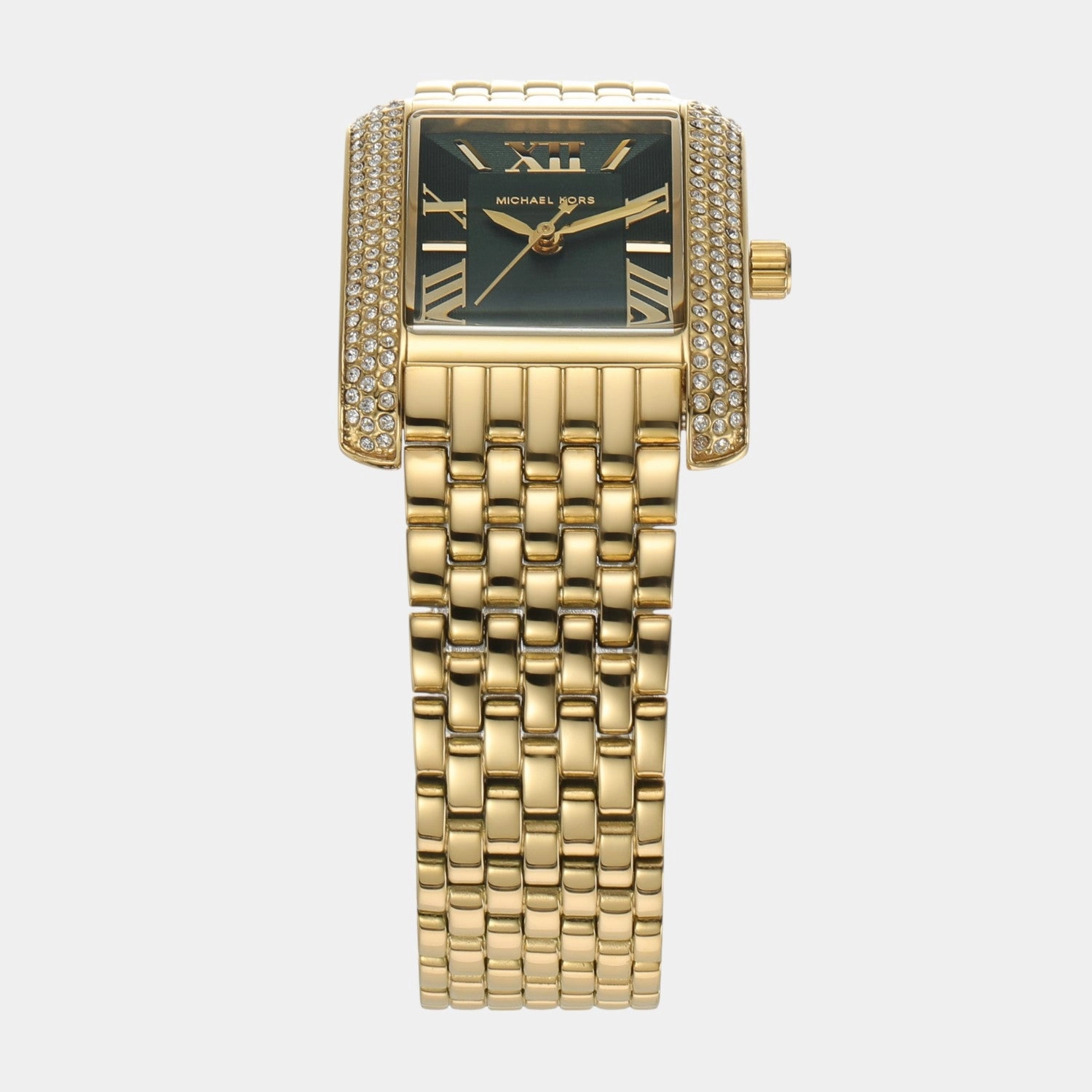 Women Quartz Green Dial Analog Stainless Steel Watch MK4742