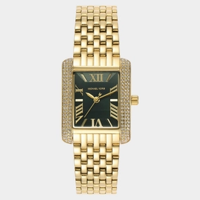 Women Quartz Green Dial Analog Stainless Steel Watch MK4742